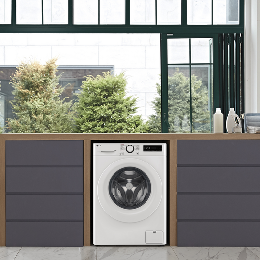 Lavadora secadora - LG F4DR5009A3W, Serie 500, 9kg/6kg, 1400 rpm, 12 programas, Blanco