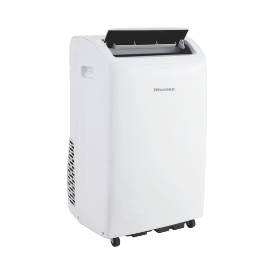 Aire acondicionado portátil - Hisense APC09QC, 2236 fg/h, 3 velocidades, Deshumidificador, Super Cool, Mando a distancia, Kit Ventana, Wi-Fi, Blanco