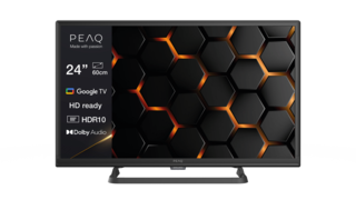 TV LED 24" - PEAQ PTV 24GH-5124C, HD, Google TV, HD Ready, HDR10, Dolby Audio, Smart TV, DVB-T2 (H.265), Negro
