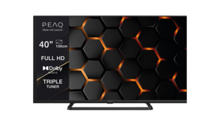 TV DLED 40" - PEAQ PTV 40F-5024C, Full-HD, Triple Tuner, Dolby Audio, Negro