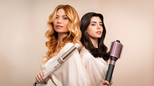 Moldeador - Cecotec Bamba CeramicCare AirGlam Champagne, Tecnología iónica, 8 en 1, 3 velocidades, 3 temperaturas, 8 accesorios, Champagne