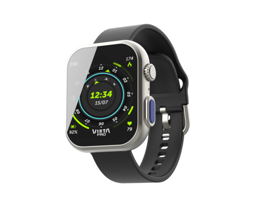 Smartwatch - Vieta Extrem 3, AMOLED 1.96", Aleación de zinc, Bluetooth, Autonomía 240 h, IP67, Negro