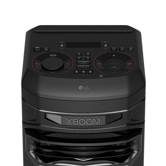 Altavoz de gran potencia - LG XBOOM RNC7, Luces Multi Color, Efectos DJ. Función karaoke. Efectos de Voz, Negro