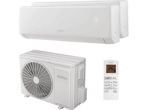 Opinión Aire acondicionado – Daitsu DSM-9U2KDB • Split 2x 1 • 2.150 fg/h + 2.150 fg/h • Bomba de calor • Blanco