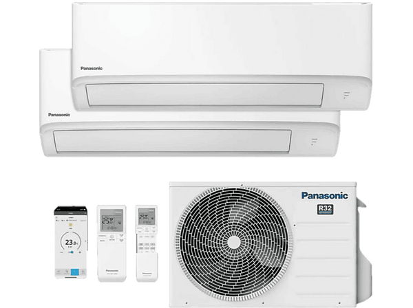 Opinión Aire acondicionado – Panasonic KIT-2TZ2535-ZBE • Split 2×1 • 2150 fg/h + 3010 fg/h • WiFi • Inverter • Bomba de calor