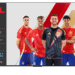Pantalla de TV TCL de 75 pulgadas con cinco futbolistas. 4K HDR y logo de Google TV visibles.